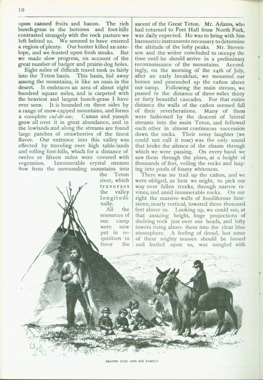 THE ASCENT OF MOUNT HAYDEN, GRAND TETON, 1872: a new chapter of Western discovery. vist0066c